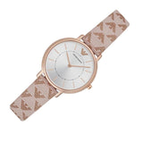 Emporio Armani Classic White Dial Beige Leather Strap Watch For Women - AR11008 Authentic Buy Shop Now