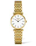 Longines La Grande Classique De Longines White Dial Gold Steel Strap Watch for Women - L4.209.2.11.8 Authentic Buy Shop Now