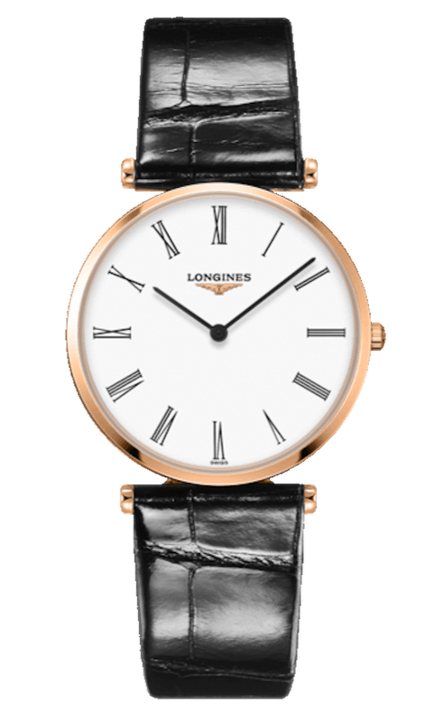 Longines La Grande Classique De Longines White Dial Black Leather Strap Watch for Women - L4.755.1.91.2 Authentic Buy Shop Now