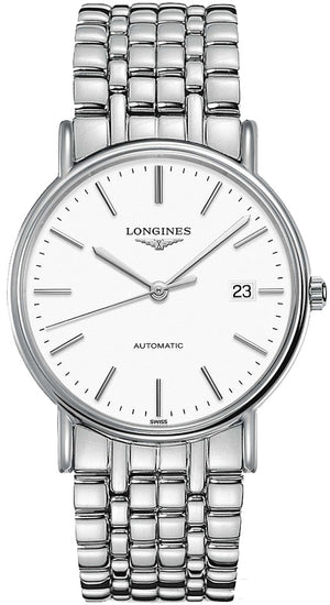 Longines Presence 38.5mm Automatic Stainless Steel Watch for Men - L4.921.4.12.6 Authentic Buy Shop Now