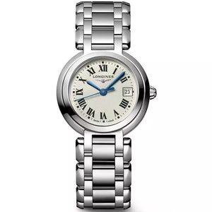 Longines PrimaLuna White Dial Silver Steel Strap Watch for Women - L8.110.4.71.6 Authentic Buy Shop Now