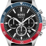 Hugo Boss Troper Chronograph Black Dial Black Leather Strap Watch For Men - 1514099 Authentic Buy Shop Now