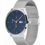 Lacoste Moon Multifunction Blue Dial Silver Mesh Strap Watch for Men - 2011024 Authentic Buy Shop Now