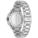 Lacoste Tiebreaker Chronograph Black Dial Silver Steel Strap Watch for Men - 2011155 Authentic Buy Shop Now