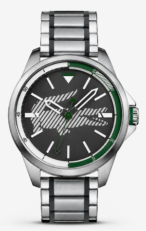 Lacoste Capbreton Gray Dial Two Tone Steel Strap Watch for Men - 2010943 Authentic Buy Shop Now