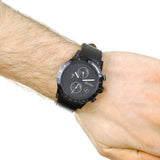 Hugo Boss Rafale Chronograph Black Dial Black Leather Strap Watch For Men - 1513456 Authentic Buy Shop Now