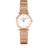 Longines La Grande Classique White Dial Rose Gold Mesh Bracelet Watch for Women - L4.209.1.92.8 Authentic Buy Shop Now
