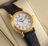 Longines Presence Automatic White Dial Black Watch for Women - L4.321.2.11.2 Authentic Buy Shop Now