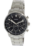 Fossil Goodwin Chronograph Black Dial Silver Steel Strap Watch for Men - FS5412 Authentic Buy Shop Now