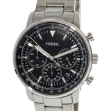 Fossil Goodwin Chronograph Black Dial Silver Steel Strap Watch for Men - FS5412 Authentic Buy Shop Now