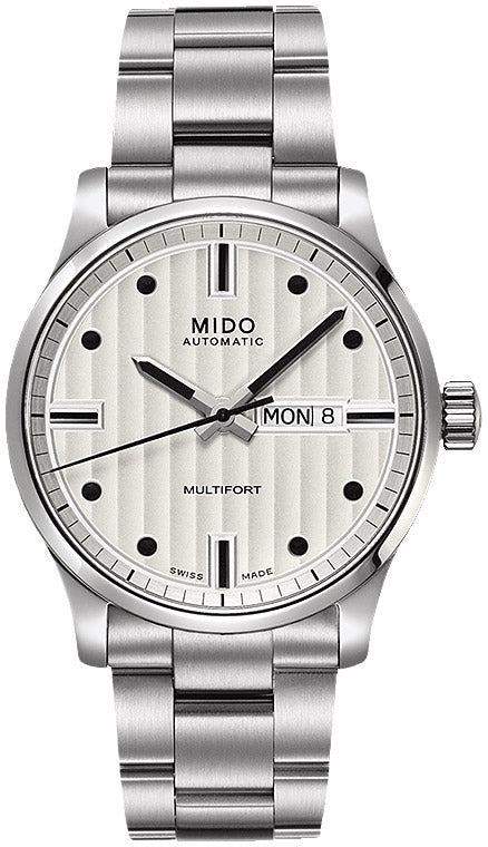 Mido Multifort Automatic Silver Dial Silver Steel Strap Watch For Men - M005.430.11.031.80 Authentic Buy Shop Now