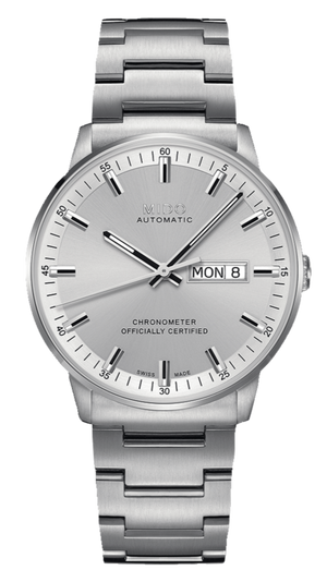 Mido Commander II Automatic Chronometer Silver Dial Silver Steel Strap Watch For Men - M021.431.11.031.00 Authentic Buy Shop Now
