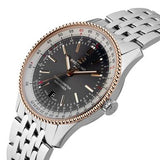 Breitling Navitimer Automatic 41mm Grey Dial Silver Steel Strap Mens Watch - U17326211M1A1 Authentic Buy Shop Now