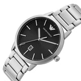 Emporio Armani Ruggero Black Dial Silver Steel Strap Watch for Men - AR11310 Authentic Buy Shop Now