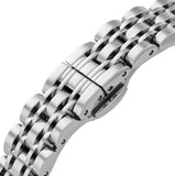 Emporio Armani Gianni T-Bar Mother of Pearl Dial Silver Steel Strap Watch for Women - AR11701 Authentic Buy Shop Now
