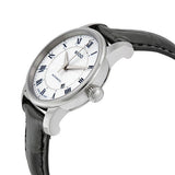 Mido Baroncelli III Automatic Silver Dial Black Leather Strap Watch For Women - M7600.4.21.4 Authentic Buy Shop Now