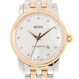 Mido Baroncelli III Automatic Mother of Pearl White Dial Two Tone Steel Strap Watch For Women - M7600.9.69.1 Authentic Buy Shop Now