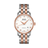 Mido Baroncelli Automatic White Dial Two Tone Steel Strap Watch For Women - M8600.9.N6.1 Authentic Buy Shop Now