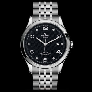 Tudor 1926 Automatic Diamonds Black Dial Silver Steel Strap Watch for Men - M91650-0004 Authentic Buy Shop Now