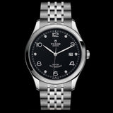 Tudor 1926 Automatic Diamonds Black Dial Silver Steel Strap Watch for Men - M91650-0004 Authentic Buy Shop Now