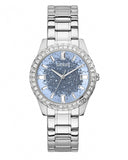Guess Glitter Burst Diamonds Blue Dial Silver Steel Strap Watch for Women - GW0405L1 Authentic Buy Shop Now