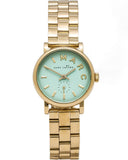 Marc Jacobs Baker Mint Green Dial Gold Steel Strap Watch for Women - MBM3284 Authentic Buy Shop Now
