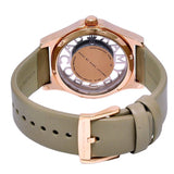 Marc Jacobs Henry Dinky Skeleton Beige Dial Beige Leather Strap Watch for Women - MBM1245 Authentic Buy Shop Now
