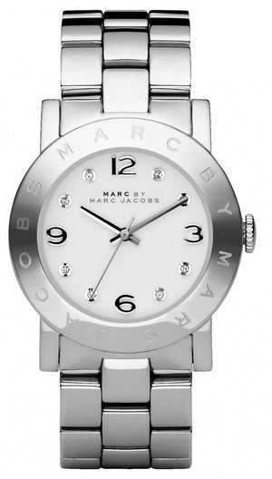 Marc Jacobs Amy White Dial Silver Steel Strap Watch for Women - MBM3054 Authentic Buy Shop Now