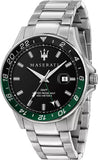 Maserati SFIDA Chronograph Black Dial Silver Steel Strap Watch For Men - R8853140005 Authentic Buy Shop Now