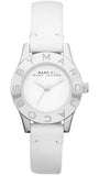 Marc Jacobs Mini Blade White Dial White Leather Strap Watch for Women - MBM1206 Authentic Buy Shop Now