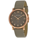 Marc Jacobs Baker Grey Dial Grey Leather Strap Watch for Women - MBM1266 Authentic Buy Shop Now