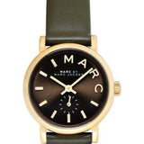 Marc Jacobs Baker Olive Dial Olive Leather Strap Watch for Women - MBM1330 Authentic Buy Shop Now