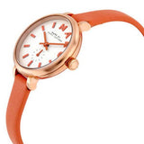 Marc Jacobs Sally White Dial Orange Leather Strap Watch for Women - MBM1355 Authentic Buy Shop Now