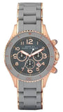 Marc Jacobs Rock Chronograph Grey Dial Grey Silicone Strap Watch for Women - MBM2550 Authentic Buy Shop Now
