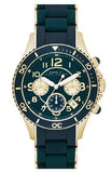 Marc Jacobs Rock Chronograph Green Dial Green Silicone Strap Watch for Women - MBM2597 Authentic Buy Shop Now