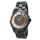 Marc Jacobs Henry Skeleton Black Dial Black Steel Strap Watch for Women - MBM3254 Authentic Buy Shop Now