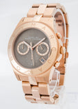 Marc Jacobs Blade Chronograph Brown Dial Rose Gold Steel Strap Watch for Women - MBM3308 Authentic Buy Shop Now