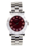 Marc Jacobs Amy Red Dial Silver Steel Strap Watch for Women - MBM3333 Authentic Buy Shop Now