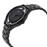 Marc Jacobs Tether Transparent Black Dial Black Steel Strap Watch for Women - MBM3415 Authentic Buy Shop Now