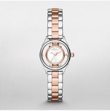 Marc Jacobs Tether Transparent White Dial Two Tone Steel Strap Watch for Women - MBM3418 Authentic Buy Shop Now