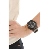 Marc Jacobs Larry Chronograph Black Dial Grey Leather Strap Watch for Men - MBM5034 Authentic Buy Shop Now