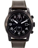 Marc Jacobs Larry Chronograph Black Dial Grey Leather Strap Watch for Men - MBM5034 Authentic Buy Shop Now