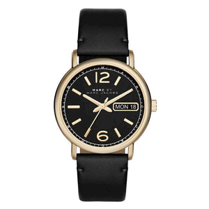 Marc Jacobs Fergus Black Dial Black Leather Strap Watch for Women - MBM8651 Authentic Buy Shop Now