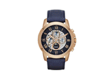 Fossil Grant Automatic Blue Dial Blue Leather Strap Watch for Men - ME3029 Authentic Buy Shop Now