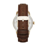 Fossil Townsman Automatic Skeleton Gold Dial Brown Leather Strap Watch for Men - ME3043 Authentic Buy Shop Now