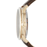 Fossil Townsman Automatic Skeleton Gold Dial Brown Leather Strap Watch for Men - ME3043 Authentic Buy Shop Now