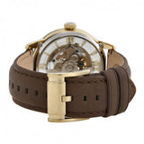Fossil Townsman Automatic Skeleton Gold Dial Brown Leather Strap Watch for Men - ME3043 Authentic Buy Shop Now