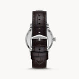 Fossil Townsman Automatic Chronograph White Dial Blue Leather Strap Watch for Men - ME3167 Authentic Buy Shop Now