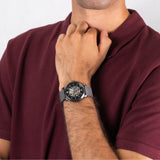 Fossil Neutra Automatic Skeleton Black Dial Grey Mesh Strap Watch for Men - ME3185 Authentic Buy Shop Now