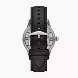 Fossil Townsman Automatic Skeleton Blue Dial Black Leather Strap Watch for Men - ME3200 Authentic Buy Shop Now
